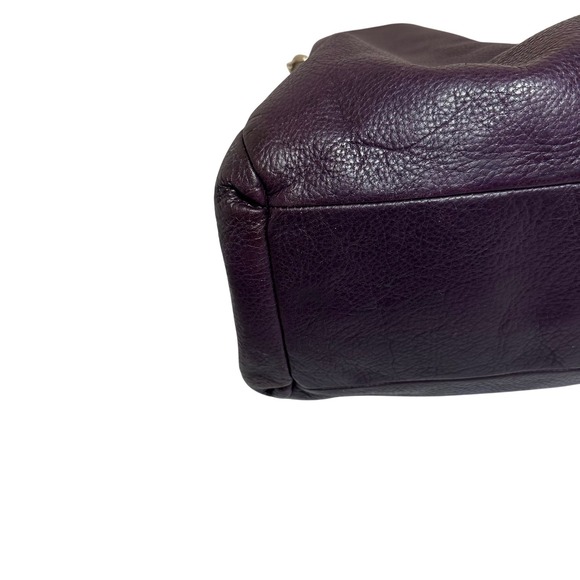 Coach Madison Phoebe Purple Pebbled Leather 3 Compartment Silver Hardware - Picture 10 of 12